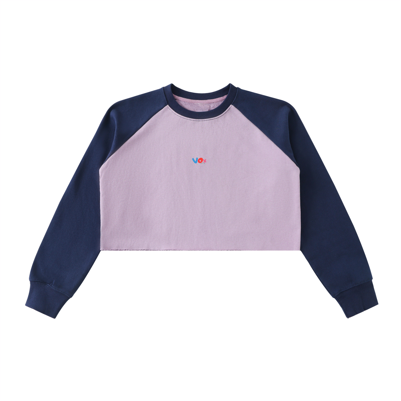 VOX Raw-Hem Raglan Crop Sweatshirt