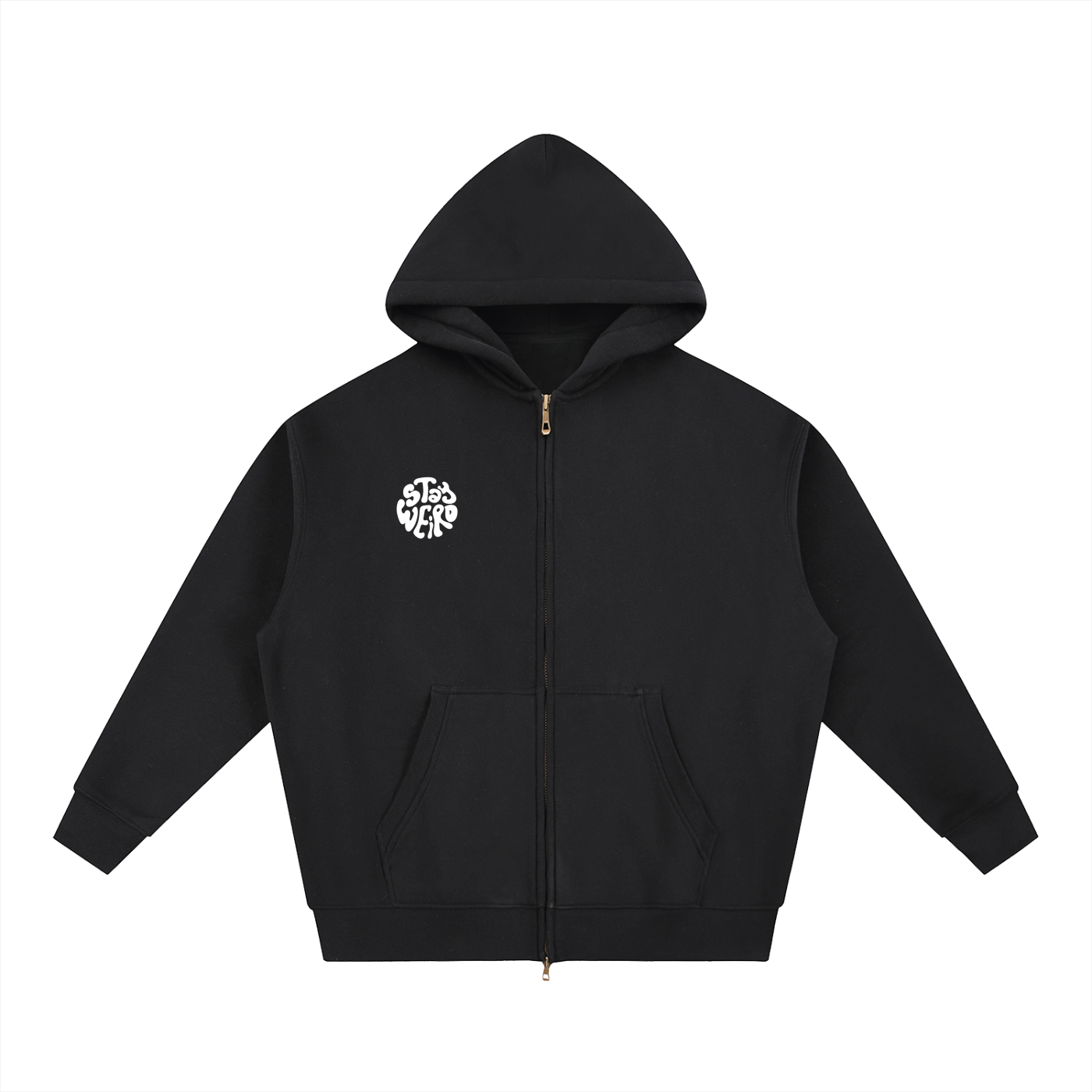 VOX Zip-Up Oversized Fleece Boxy Hoodie