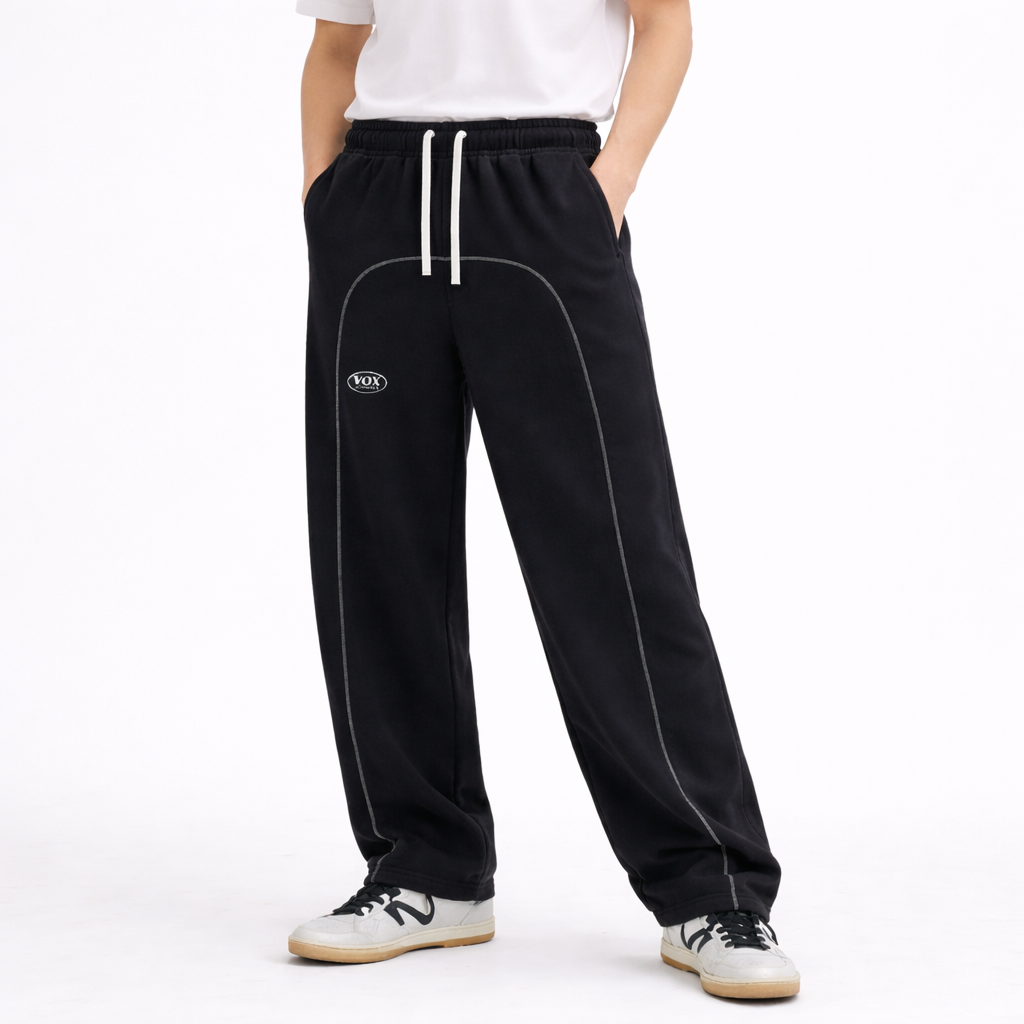 VOX Contrast-Stitched Fleece Sweatpants