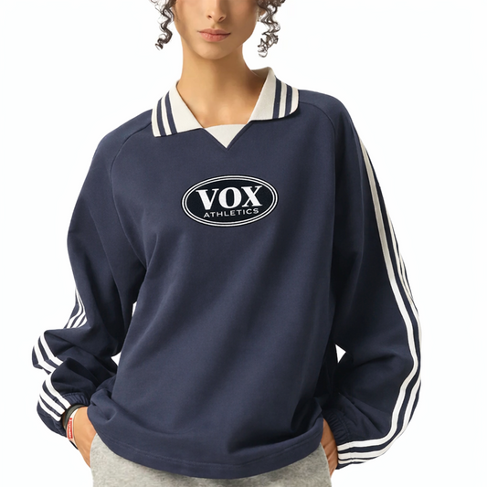 VOX Essential Stripe Collar Sweatshirt
