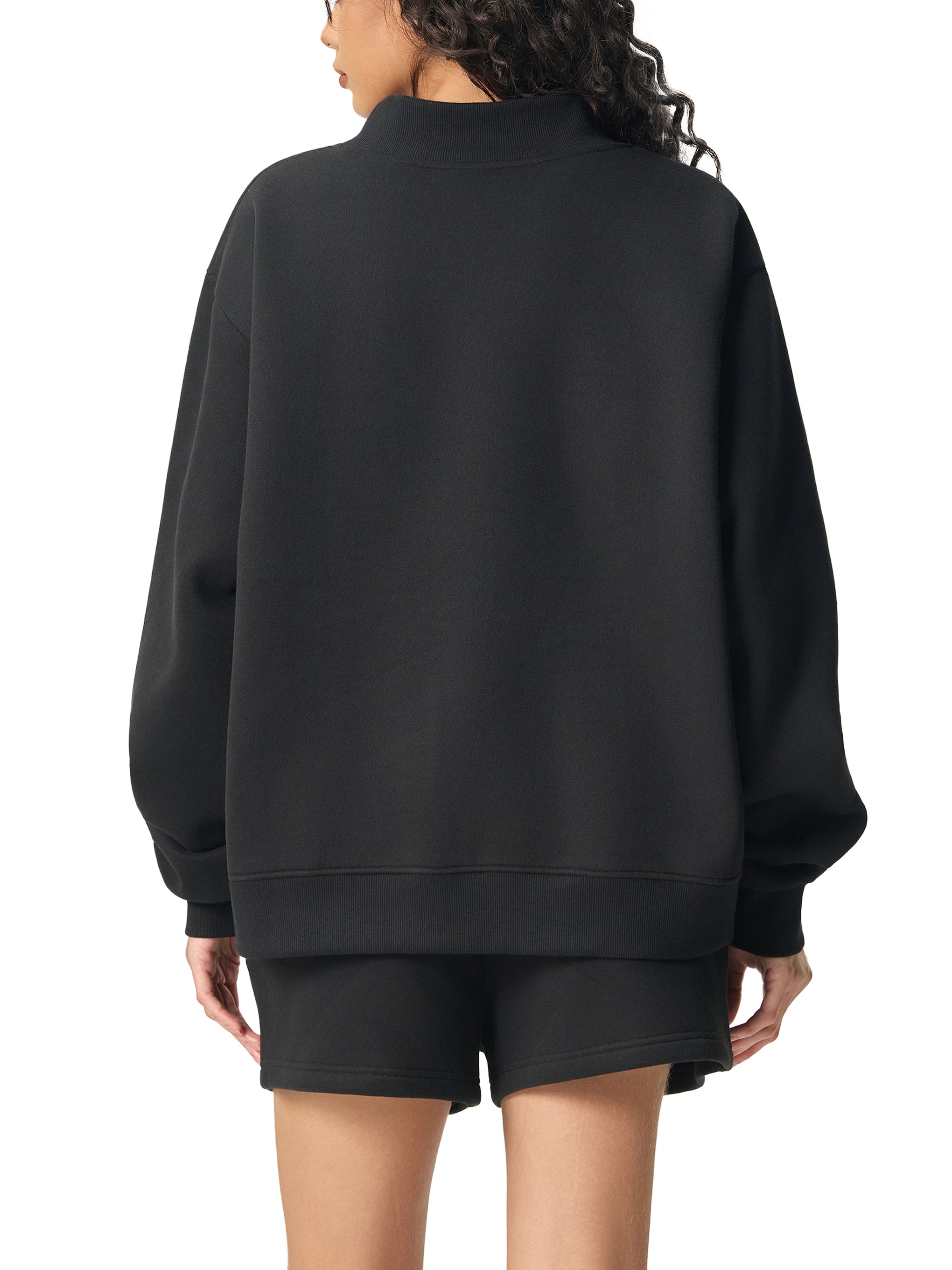 VOX Essential Fleece Mock-Neck Crew Sweatshirt