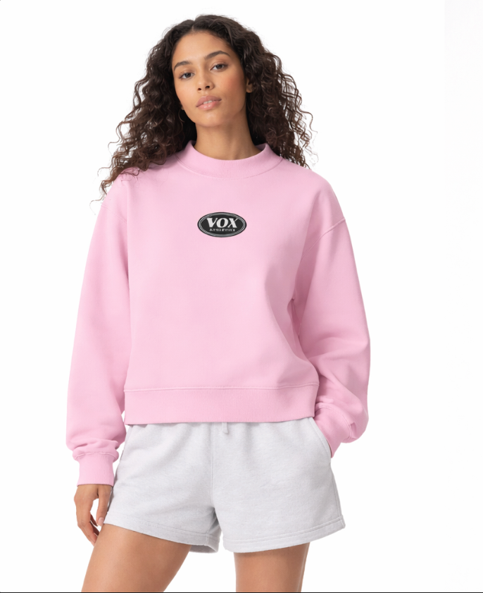 VOX Essential Fleece Mock-Neck Crew Sweatshirt