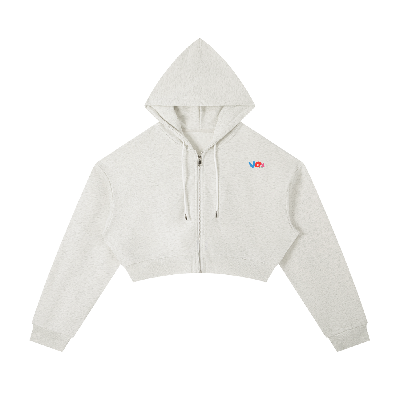 VOX Cropped Zip-Up Hoodie