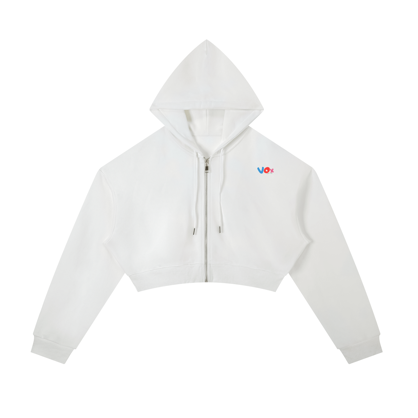 VOX Cropped Zip-Up Hoodie