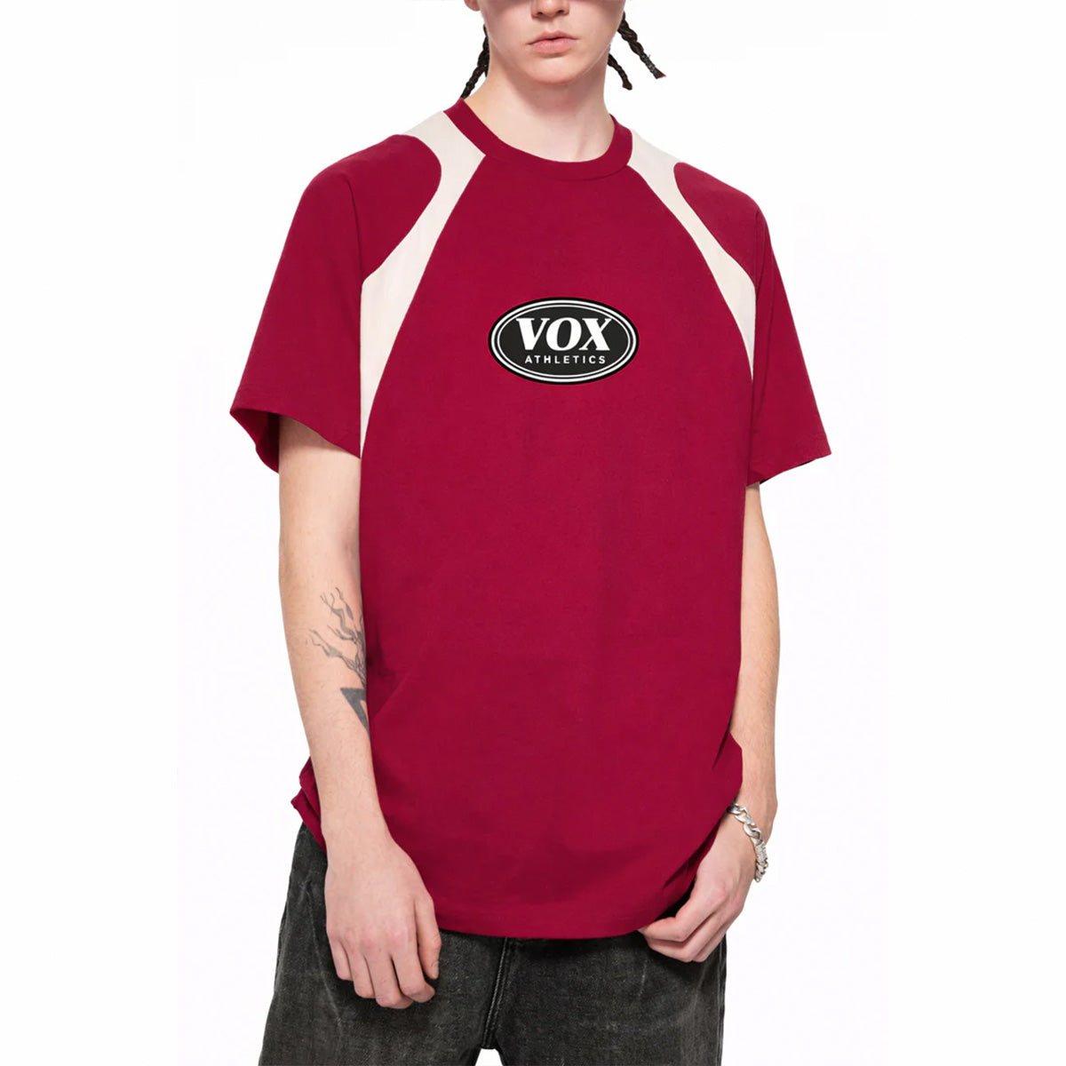 VOX Contrast Panel Cotton T-Shirt